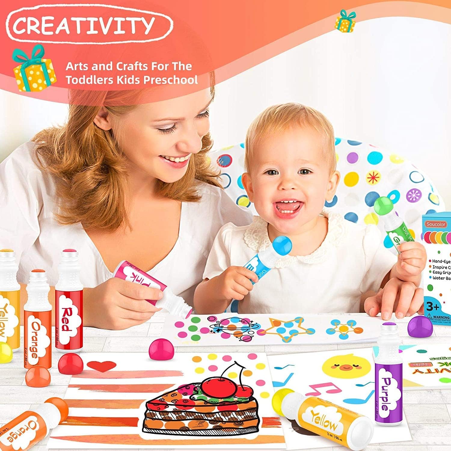 Dot Markers for Toddlers 8 Col - Art Craft For Preschool avis et prix