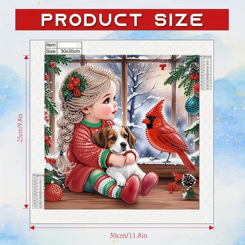 Winter Girl and Dog Diamond Pa - Art Craft Girl avis et prix