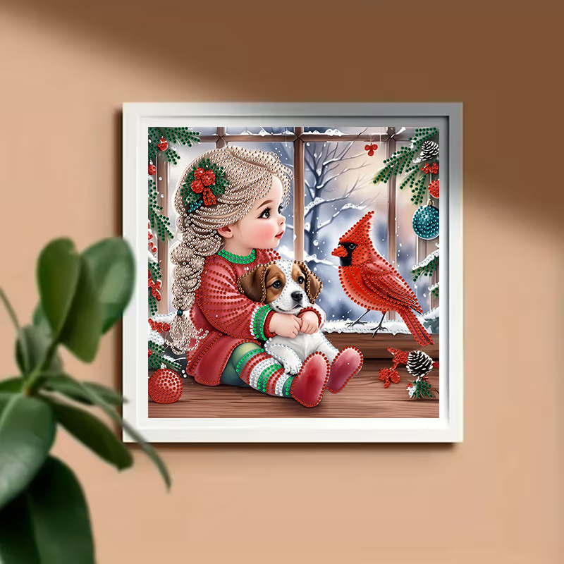 Winter Girl and Dog Diamond Pa - Art Craft Girl avis et prix