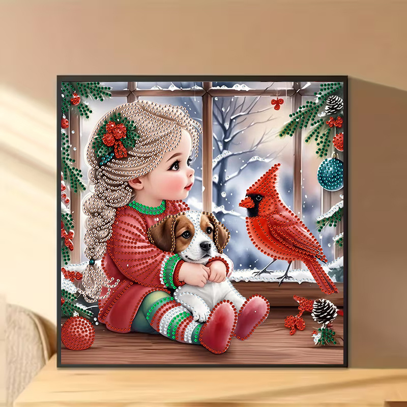Winter Girl and Dog Diamond Pa - Art Craft Girl avis et prix