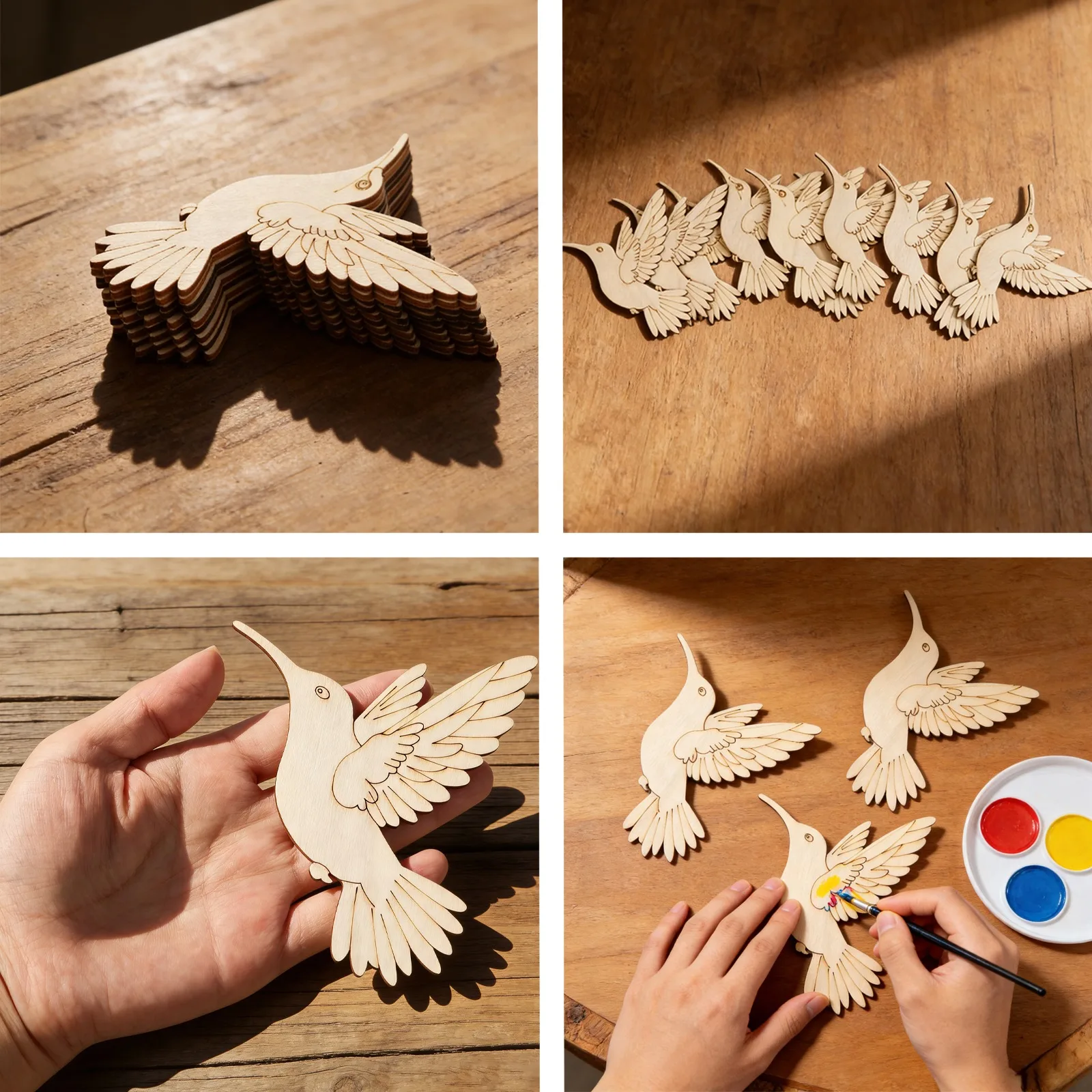 10pcs Unfinished Wood Animal B - Art & Craft Be avis et prix