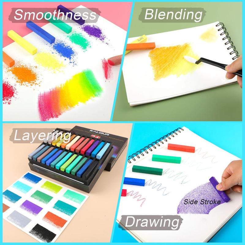 24Colors Set Soft Pastel Maste - Sketching Charcoal Set avis et prix