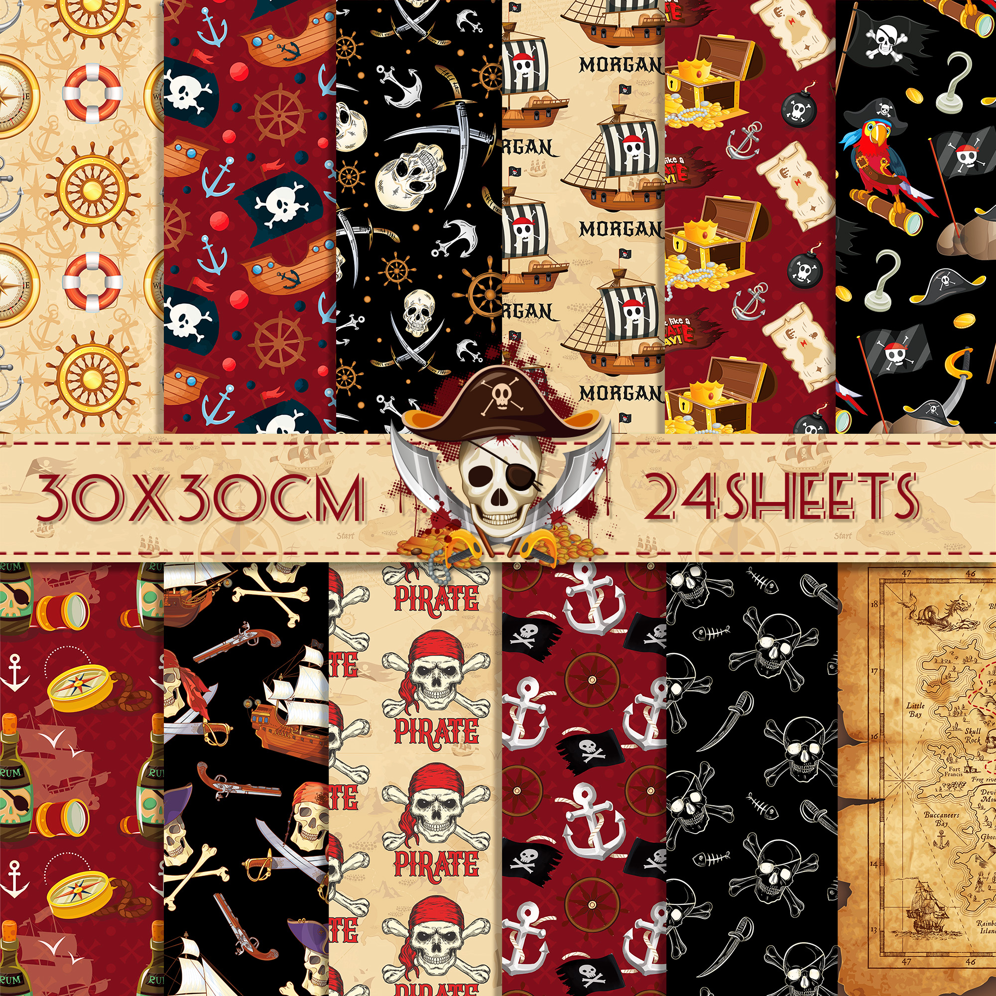 24pcs European Pirate Theme DI - Art And Craft Photos avis et prix