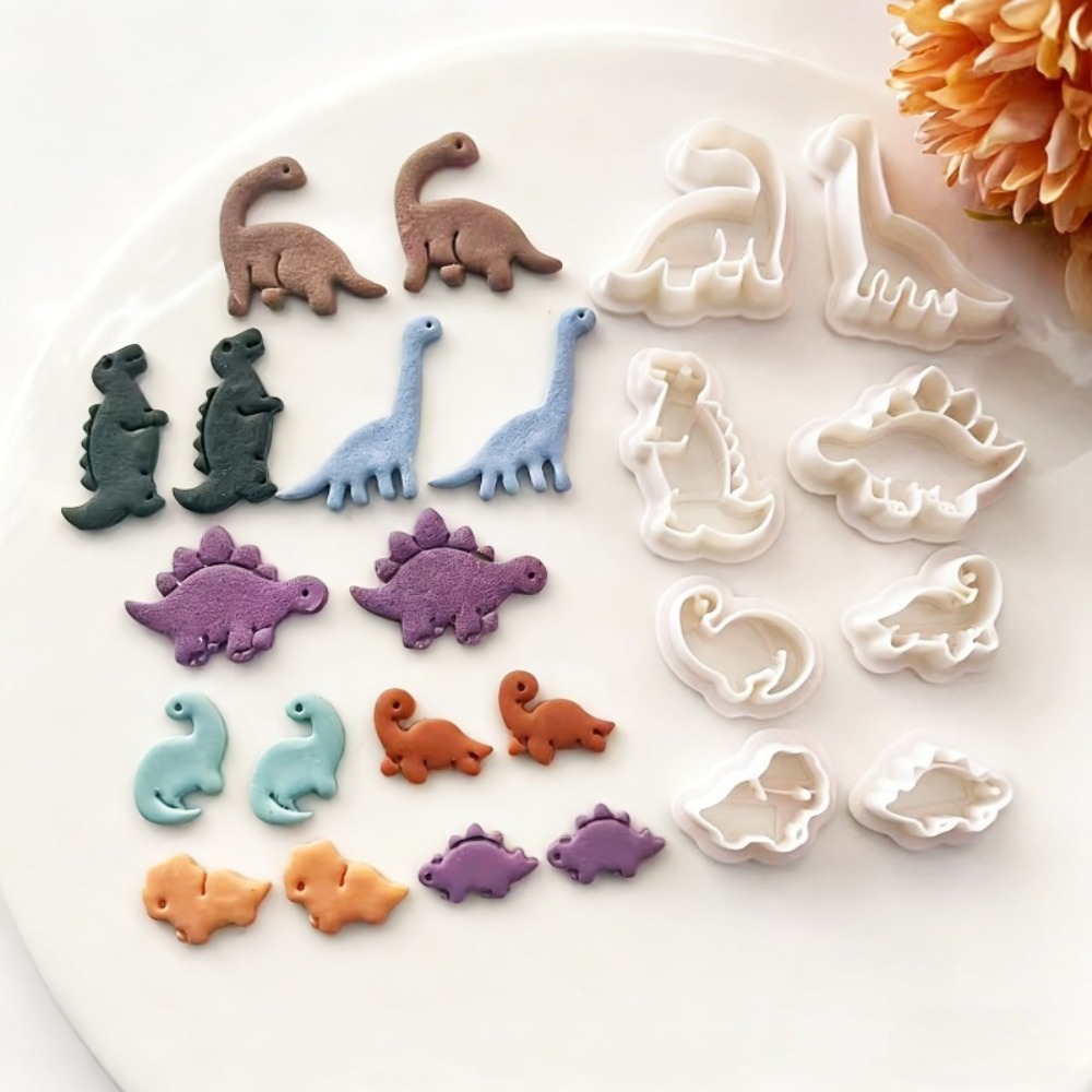 8pcs Cute Dinosaur Clay Cutter - Dinosaur And Craft avis et prix
