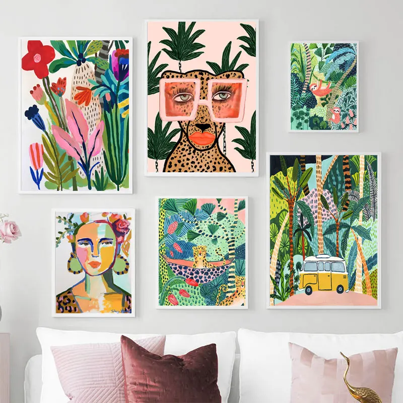 Tropical Colorful Girl Car Flo - Art Craft Girl avis et prix