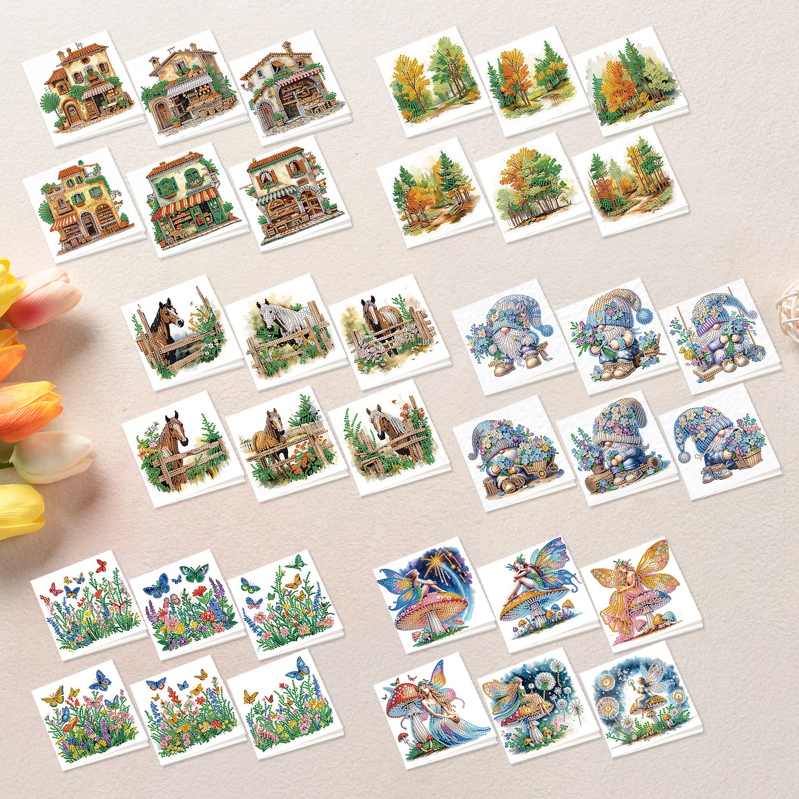 6Pcs Diamond Art Painting Gree - Art Craft Animals avis et prix