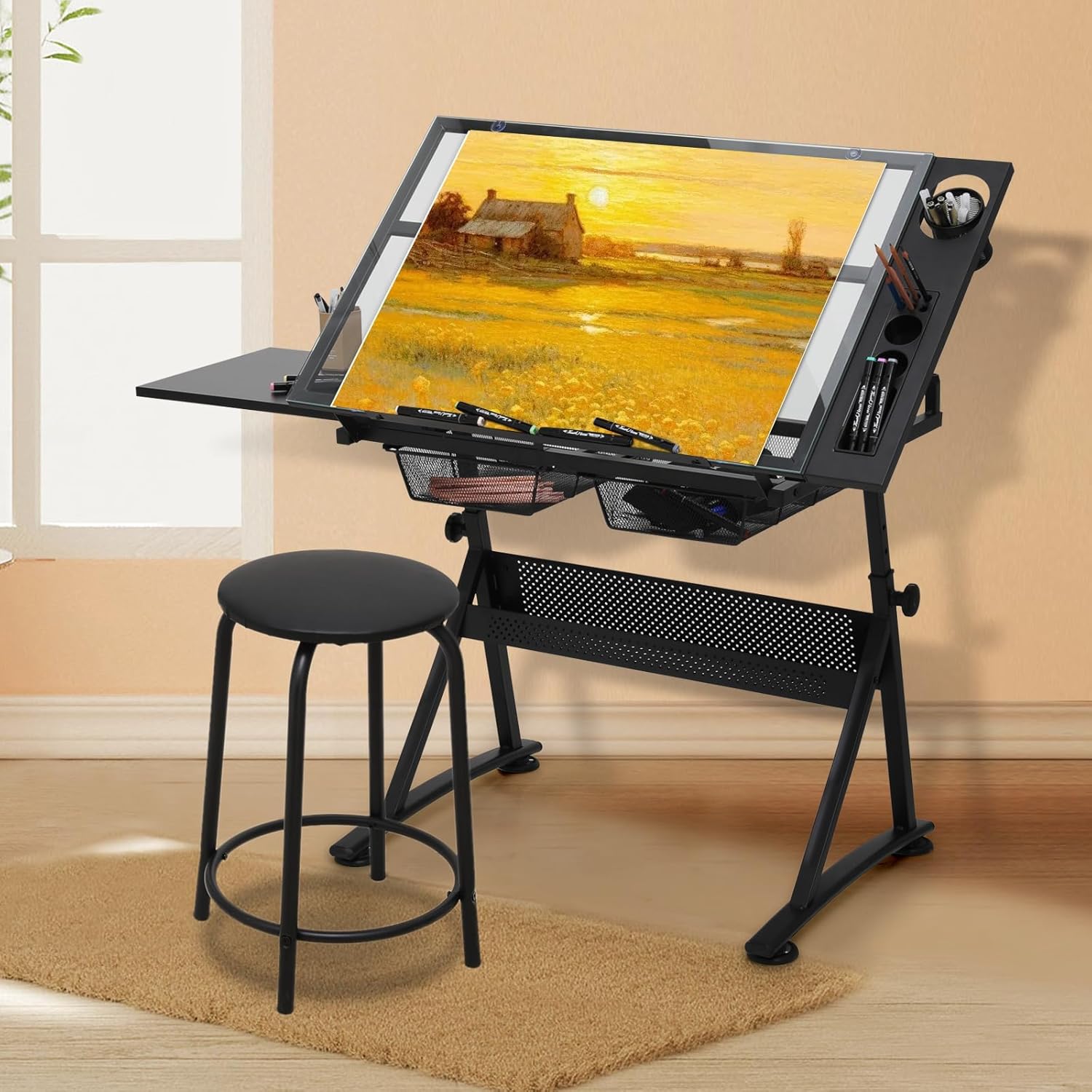 Drafting Table with Height Adj - Art & Craft Be avis et prix