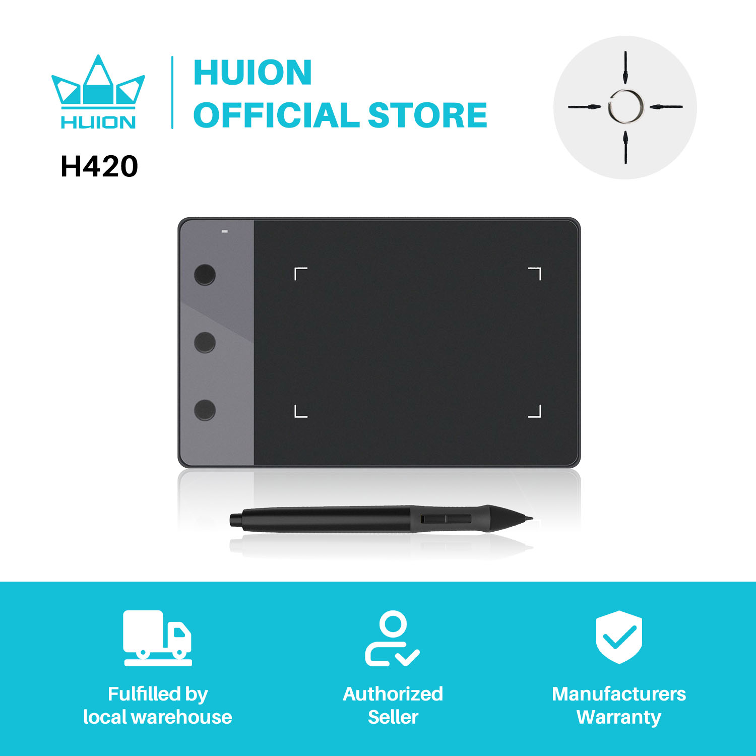 New HUION H420 Graphics Tablet - Art Craft Online avis et prix