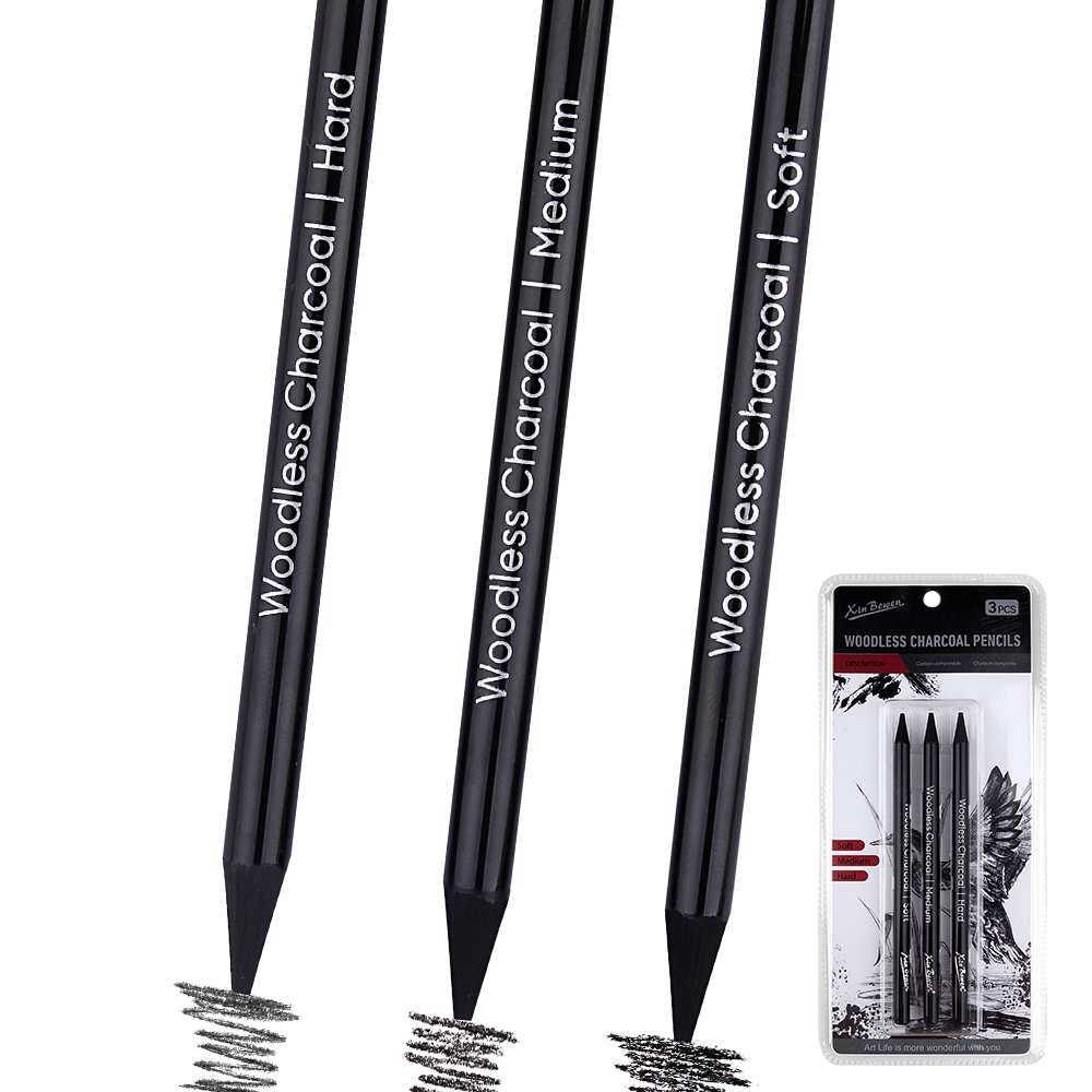 3pcs Woodless Graphite Pencils - Sketching Charcoal Set avis et prix