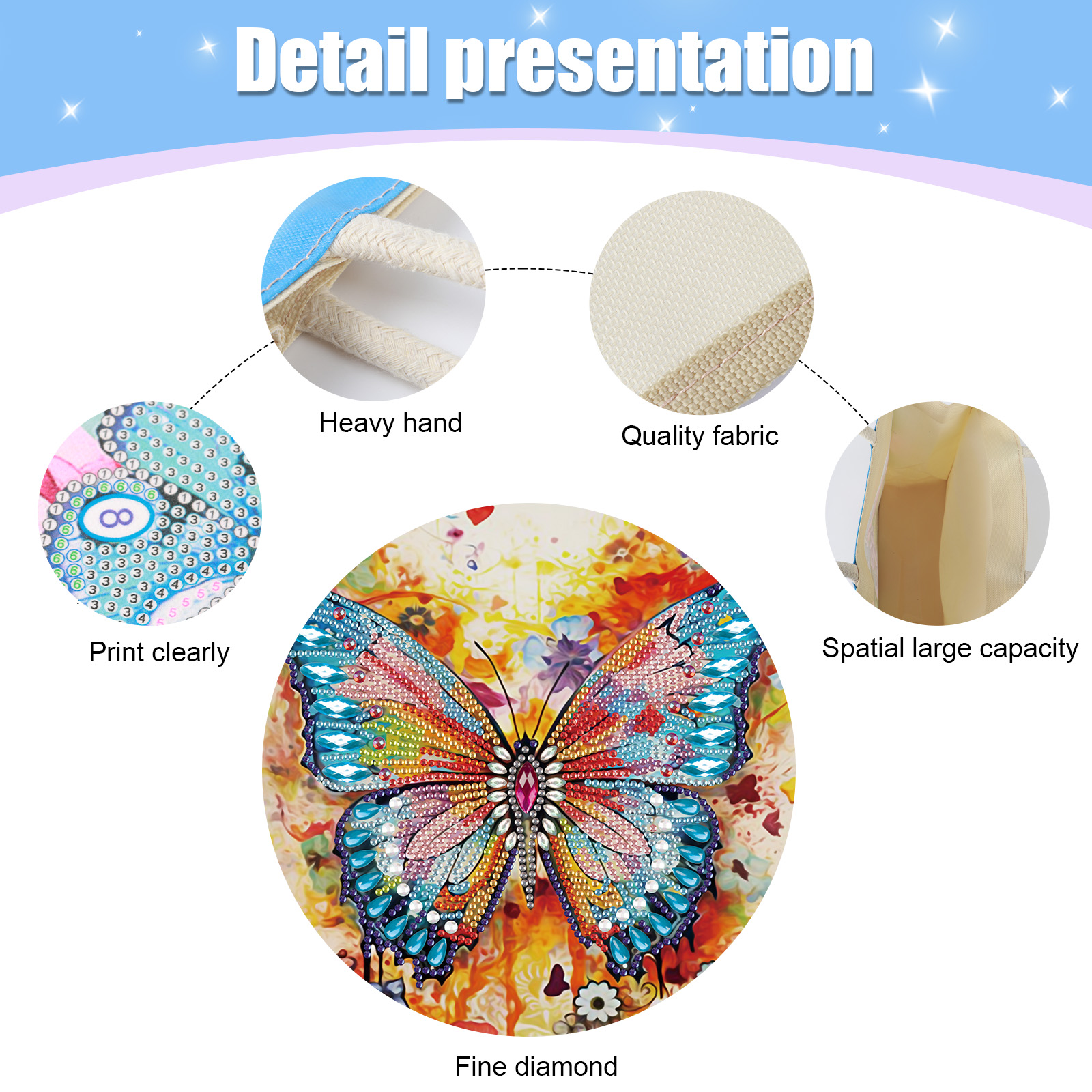 Diamond Painting Handbag Kits, - Art Craft Butterfly avis et prix