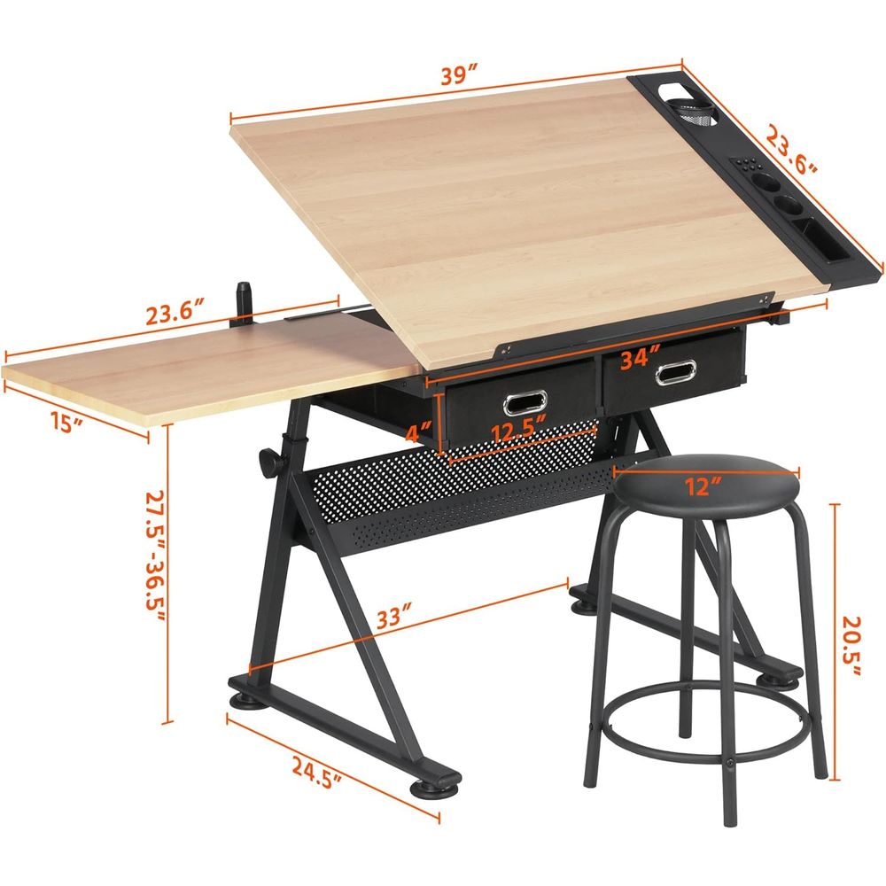 Height Adjustable Drating Tabl - Art & Craft Be avis et prix