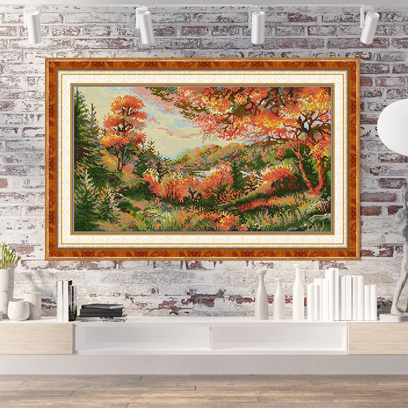 Autumn Scenery Pattern Cross S - Art And Craft Autumn avis et prix