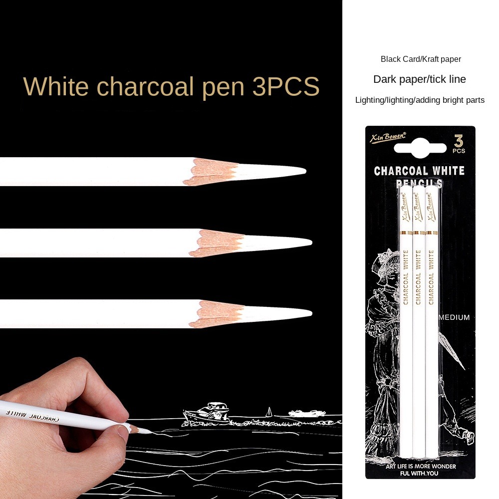 3Pcs Soft/Medium/Hard Charcoal - Sketching Charcoal Set avis et prix