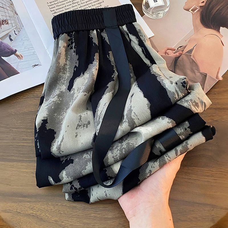 Ice Silk Wide-leg Pants 2024 S - Silk Painting Dye avis et prix