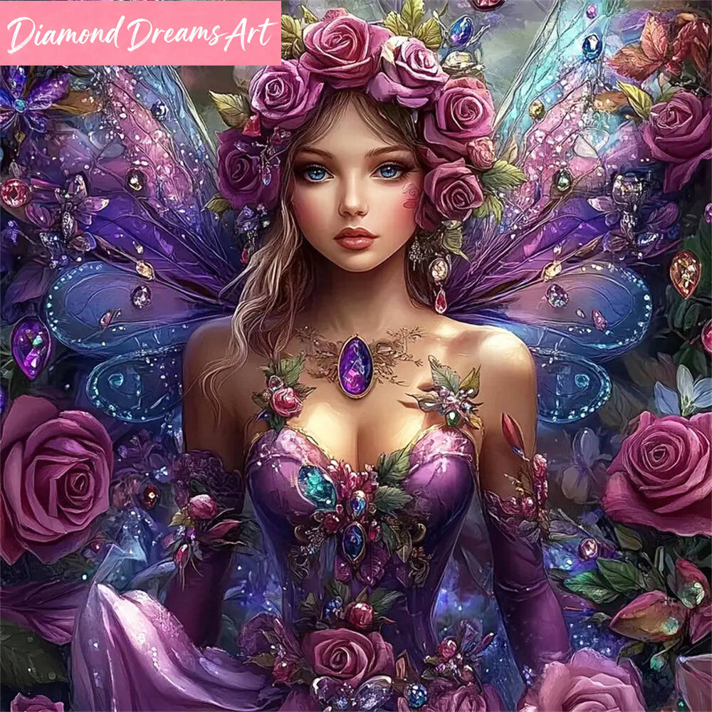 5D DIY Diamond Mosaic Woman Po - Art Craft Butterfly avis et prix
