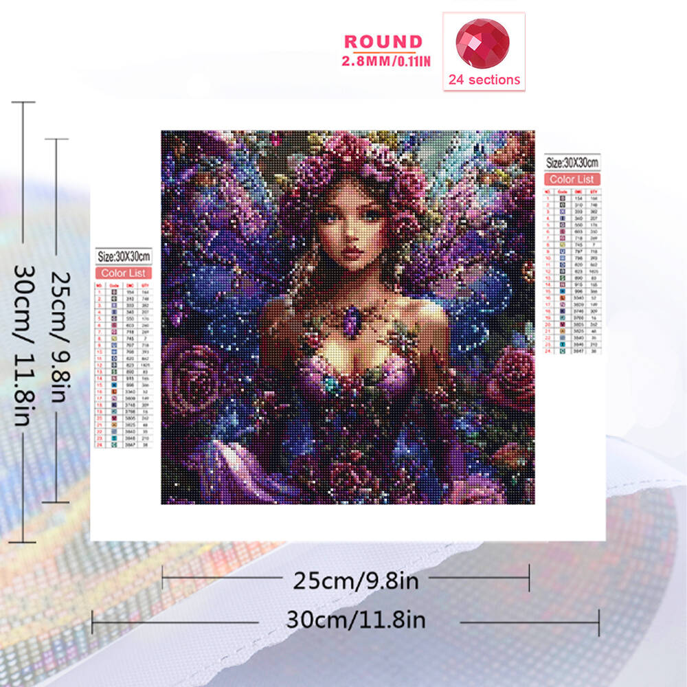 5D DIY Diamond Mosaic Woman Po - Art Craft Butterfly avis et prix