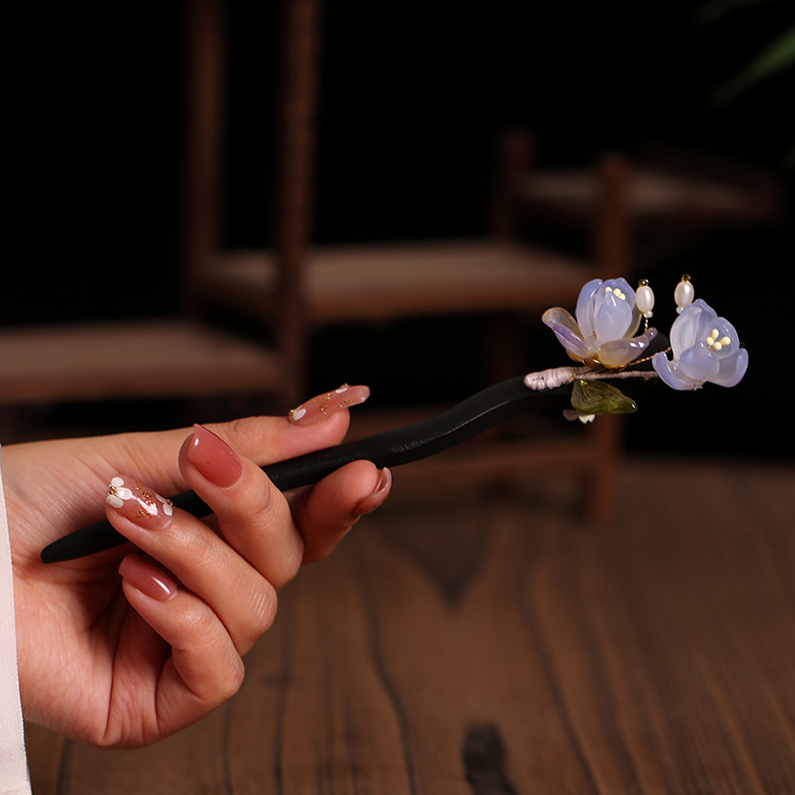 Vintage Wooden Flower Hairpin  - Art Craft Shop avis et prix