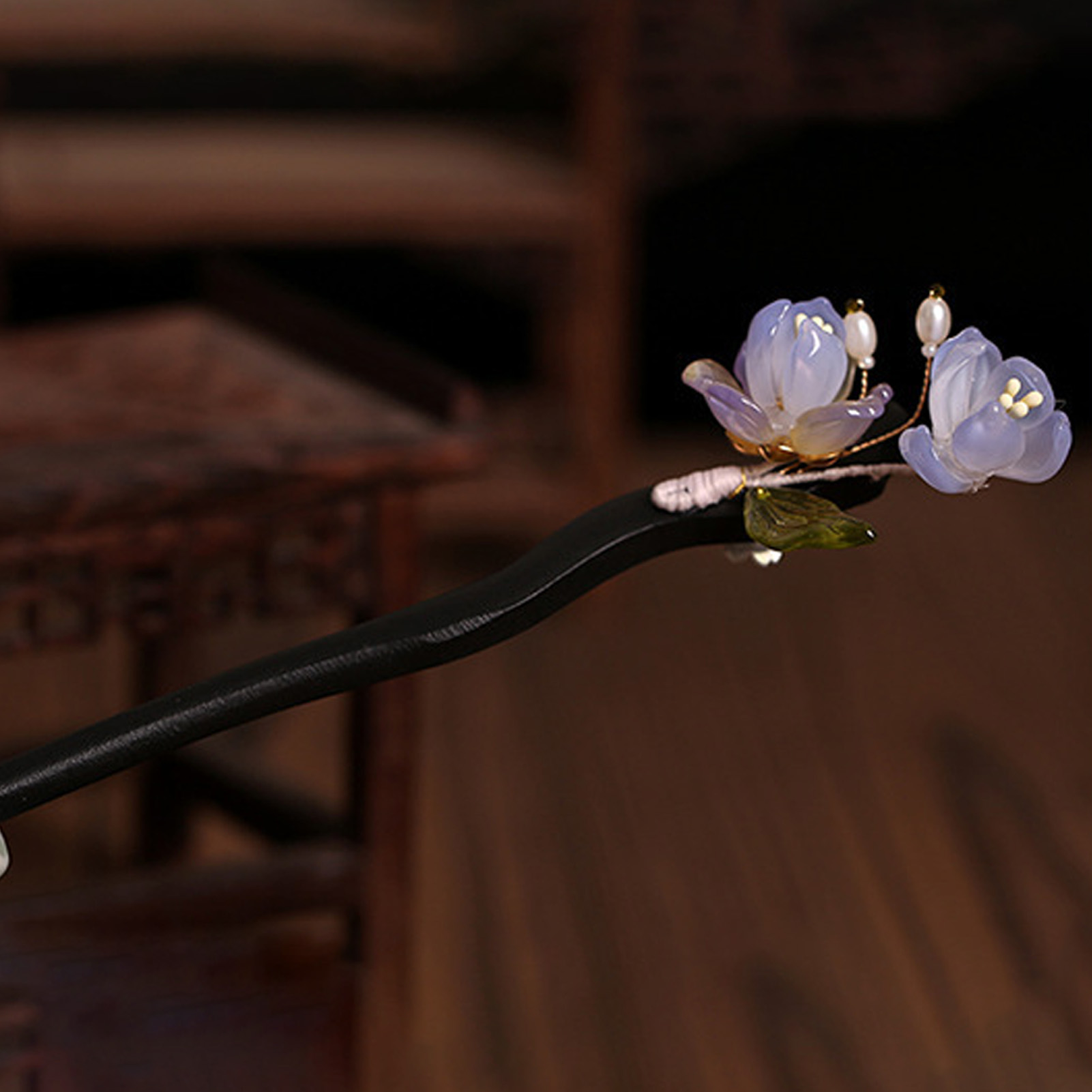 Vintage Wooden Flower Hairpin  - Art Craft Shop avis et prix